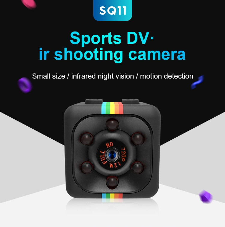 SQ11 Mini Camera Hd 1080p Night Vision Sports Dvr Mini Camera Sports Dv Video Pocket Hd Audio Video Law Enforcement Recorder